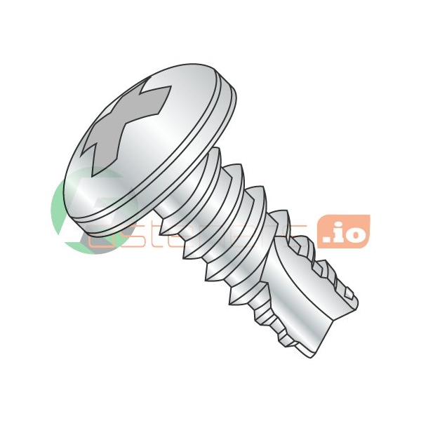 Newport Fasteners Thread Cutting Screw, #12 x 1/2 in, Zinc Plated Steel Pan Head Phillips Drive, 5000 PK 763937 - main